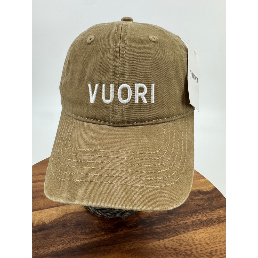 Vuori Signal Dad Hat Baseball Cap Strapback Unisex Tan New NWT